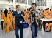 Nicolette Nevin (Emily VanCamp, l.); Dr. Alec Shaw (Miles Gaston Villanueva, r.) Nicolette Nevin (Emily VanCamp, l.); Dr. Alec Shaw (Miles Gaston Villanueva, r.)