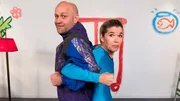 Schauspieler J&uuml;rgen Vogel ist als &bdquo;Personaltrainer Jeffrey&ldquo; zu Gast bei Anke Engelke und bringt ihr das &bdquo;Indoor-Hallen-Skispringen&ldquo; bei.