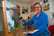 Die Linzer Künstlerin Veronika Merl in ihrem Atelier in Linz-Urfahr am Ufer der Donau. Die Linzer Künstlerin Veronika Merl in ihrem Atelier in Linz-Urfahr am Ufer der Donau.