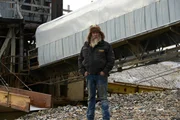 Tony Beets posing at dredge Tony Beets posing at dredge