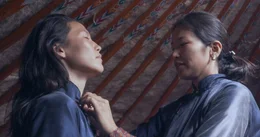 Uisenma Borchu und die Schauspielerin Gunsmaa Tsogzol in der Mongolei.