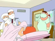 Lois Griffin (l.); Peter Griffin (r.)