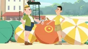 Monsieur Lambert und Papa haben etwas auszufechten &ndash; mit Kricket-Schl&auml;gern.
