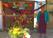 Juana Martinez am geschmückten Grab ihres Mannes Elisio, der am Dia de los Muertos, dem Tag des Todes – einem der wichtigsten Feiertage in Mexiko - geehrt wird. Juana Martinez am geschmückten Grab ihres Mannes Elisio, der am Dia de los Muertos, dem Tag des Todes – einem der wichtigsten Feiertage in Mexiko - geehrt wird.