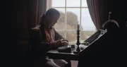 Reenactment &ndash; Stephen Moylan, der Sekret&auml;r von George Washington, schreibt einen Brief.