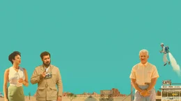 (v.li.): Scarlett Johansson (Midge Campbell), Jason Schwartzman (Augie Steenback), Tom Hanks (Stanley Zak).