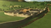 Unterk&uuml;nfte f&uuml;r Soldaten entlang des Hadrianswalls.