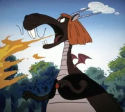Der Jabberwocky ist au&szlig;er sich vor Wut.