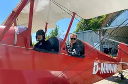 Jan Mei&szlig;ner ist Fluglehrer, heute will er mitr seinem Sohn Tim abheben