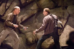 Mitch Wilkinson (Ed Harris, l.), Benjamin Franklin Gates (Nicolas Cage)