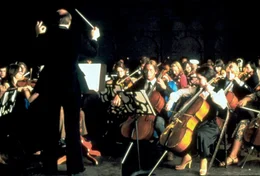 Technische Pr&auml;zision ist gefragt: Das Orchester w&auml;hrend der oft langwierigen Proben