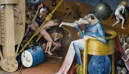 Detail aus dem Triptychon &bdquo;Der Garten der L&uuml;ste&ldquo; von Hieronymus Bosch (1490-1500)