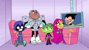 v.li.: Raven, Cyborg, Beast Boy, Starfire, Robin v.li.: Raven, Cyborg, Beast Boy, Starfire, Robin