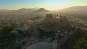 Luftaufnahme der Akropolis in Athen, Griechenland.