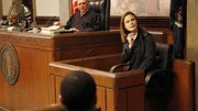 In dem Prozess gegen die Serienkillerin Heather Taffet erläutert Brennan (Emily Deschanel), die selbst Opfer der sogenannten "Totengräberin" wurde, dem Gericht unter Vorsitz von Richter Dufrey (H. Richard Greene, h.) das Beweismaterial. In dem Prozess gegen die Serienkillerin Heather Taffet erläutert Brennan (Emily Deschanel), die selbst Opfer der sogenannten "Totengräberin" wurde, dem Gericht unter Vorsitz von Richter Dufrey (H. Richard Greene, h.) das Beweismaterial.