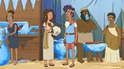Tina (2.v.l.), Tyrannis (m.)