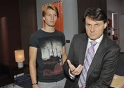 Dominik (Raul Richter, li.) f&uuml;hlt sich bei Gerners (Wolfgang Bahro) Appell an seine Vernunft als Junkie abgestempelt.