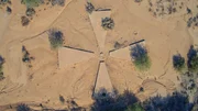 Luftaufnahme der geheimen Markierung