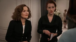 l-r: Claudine Colbert (Isabelle Huppert), Marguerite (Roxane Duran)