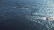 CGI-Rekonstruktion der Schlacht von Hampton Roads.