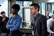 &bdquo;Into the Fire&ldquo; &ndash; When a deadly truck heist arms the killers with enough ammonium nitrate to construct a massive bomb, the team discovers a link to a terrorist group Maggie is working to infiltrate. Pictured (L-R): Katherine Renee Turner as Special Agent Tiffany Wallace and John Boyd as Special Agent Stuart Scola.