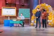 V.l.: Lionel R&uuml;hlemann, Yue Wu und Komaldeep Chahal pr&auml;sentieren die KI-Mathenachhilfe RocketTutor. Sie erhoffen sich ein Investment von 400.000 Euro f&uuml;r 4,2 Prozent der Firmenanteile.  +++