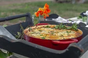In Hawaii erfindet Heidi Lasagne neu, indem sie die Nudeln durch die hawaiianische Brotfrucht Ulu ersetzt. In Hawaii erfindet Heidi Lasagne neu, indem sie die Nudeln durch die hawaiianische Brotfrucht Ulu ersetzt.