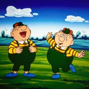 Tweedle Dee und Tweedle Dum amüsieren sich über Little Bill, der sich verliebt hat. Tweedle Dee und Tweedle Dum amüsieren sich über Little Bill, der sich verliebt hat.