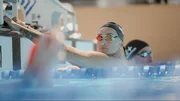 Schwimmerin Megan Romano (USA) beim Training im Becken der Enhanced Games.