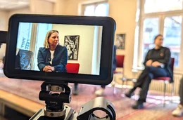 Janina B&ouml;ttger, Linke. Podiumsdiskussion Halle