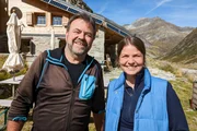L&auml;nta-H&uuml;tte: H&uuml;ttenwart Thomas Meier und H&uuml;ttenhilfe Vera Puszczewicz