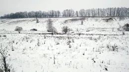 Das in der Ukraine spielende Drama "STEPNE" von Regisseurin Maryna Vroda spielt inmitten atemberaubender ukrainischer Winterlandschaften, verschwindender D&ouml;rfer und aufkommender Entfremdung zwischen den Menschen in der postsowjetischen Gesellschaft. Eine Geschichte &uuml;ber den Alltag in einem Land, das immer mehr zerf&auml;llt. In einer Zeit noch vor dem russischen Angriffskrieg gegen die Ukraine. - Verschneite Winterlandschaft in der Ukraine.