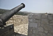 Alte Kanone auf der Festung von Sibenik. Alte Kanone auf der Festung von Sibenik.