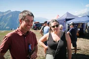 Joshua King und Frau Sandra nach dem Alpabzug Joshua King und Frau Sandra nach dem Alpabzug