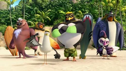 Die 'Hang 5': Das sind (v.l.) Mr. McMahon, Hunter, J.C.,  Paige und Undertaker.