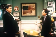 Mike (Michael J. Fox, r.) hat es geschafft, den Multimillion&auml;r Dan Donaldson (George Wendt, l.) zu &uuml;berzeugen, ein v&ouml;llig heruntergekommenes Altenheim zu kaufen und zu sanieren.