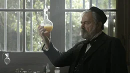 Reenactment Louis Pasteur in seinem Labor.