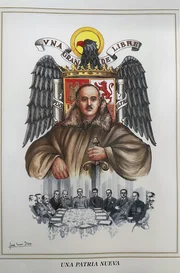 Propagandaplakat der Franco-Diktatur mit dem Slogan „Eine neue Heimat“ Propagandaplakat der Franco-Diktatur mit dem Slogan „Eine neue Heimat“