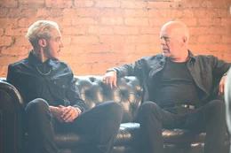 L - R:  Rory Fetter (Theo Rossi), Donnie Fetter (Bruce Willis)