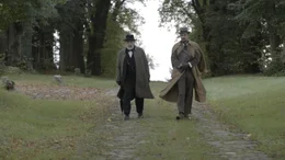 Reenactment Louis Pasteur und sein Assistent &Eacute;mile Roux.