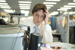 Wesley Gibson (James McAvoy) in the office
