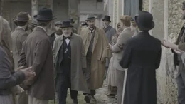Reenactment Louis Pasteur und sein Assistent &Eacute;mile Roux.