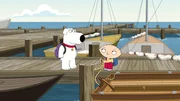Brian Griffin (l.); Stewie Griffin (r.) Brian Griffin (l.); Stewie Griffin (r.)