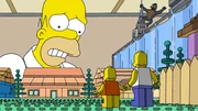 Was ist Halluzination und was ist Wirklichkeit? Homer Simpson (l.) sieht eine Legowelt, in der er selbst (r.) und seine Tochter Lisa (M.) als Lego-Spielfiguren auftauchen ... Was ist Halluzination und was ist Wirklichkeit? Homer Simpson (l.) sieht eine Legowelt, in der er selbst (r.) und seine Tochter Lisa (M.) als Lego-Spielfiguren auftauchen ...
