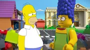 Ein Homer (l.) aus Fleisch und Blut trifft auf eine Marge (r.) als Legofigur - ob das gutgehen kann?