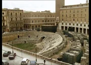 Das ber&uuml;hmte Amphitheater in Lecce.