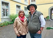 Moderatorin Annette Krause mit Rudolf B&uuml;hler.