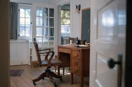 J. Robert Oppenheimers Schreibtisch in seinem Haus in Los Alamos, New Mexico