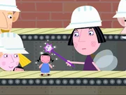 Ben (vorne, l.), Holly (vorne, 2.v.l.), Nanny Plum (r.)