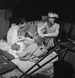 Hibakusha, Opfer nach dem Atombomben Angriff.